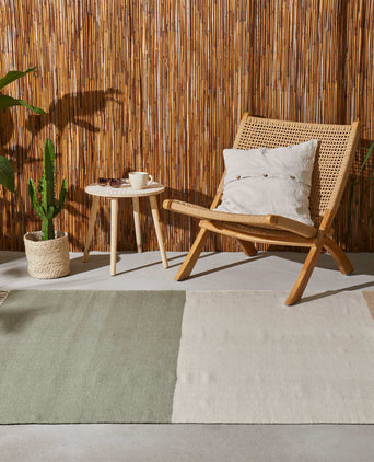 Rug Tumla Pistachio & Natural white & Natural, 100% Recycled PET | URBANARA Runners