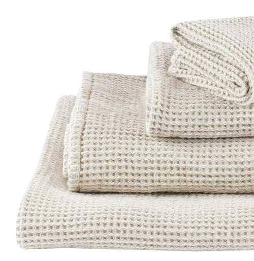 Gemischtes Handtuch Set Kotra, Beige & Elfenbein, 50% Leinen & 50% Baumwolle | URBANARA Leinenhandtücher