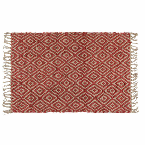 Fussmatte Dasheri, Rot, 100% Jute