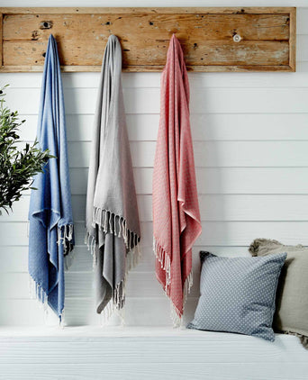 Cesme Hammam Towel grey & white, 100% cotton