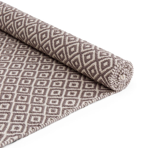 Tenali rug, grey & off-white, 100% cotton |High quality homewares