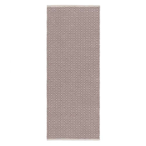 Tenali runner, grey & off-white, 100% cotton | URBANARA runners