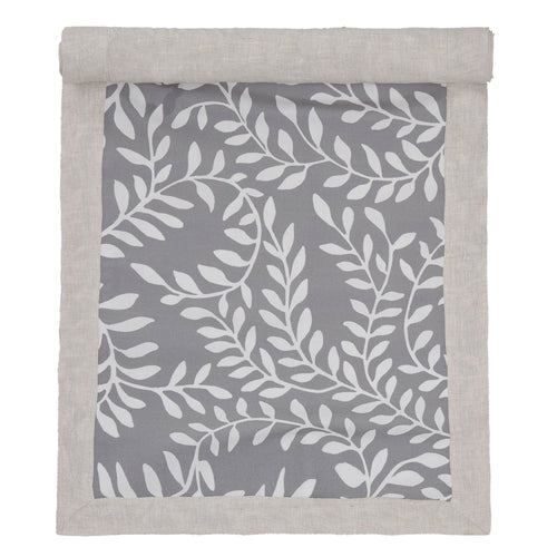 Eixo table runner, grey & white & natural, 100% cotton & 100% linen