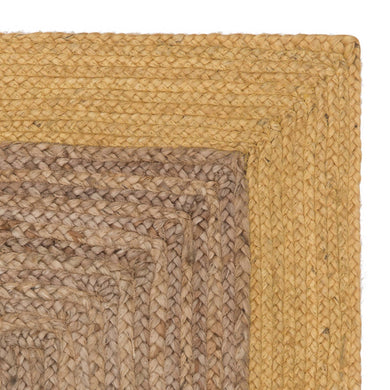 Fussmatte Nandi, Natur & Senfgelb, 100% Jute