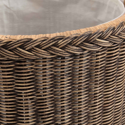 Wäschekorb Java, Dunkelbraun, 100% Rattan | Hochwertige Wohnaccessoires