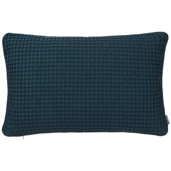 Veiros cushion cover, teal, 100% cotton