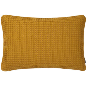 Veiros cushion cover, mustard, 100% cotton