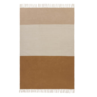 Rug Tumla Ochre & Natural white & Natural, 100% Recycled PET | URBANARA Outdoor Accessories